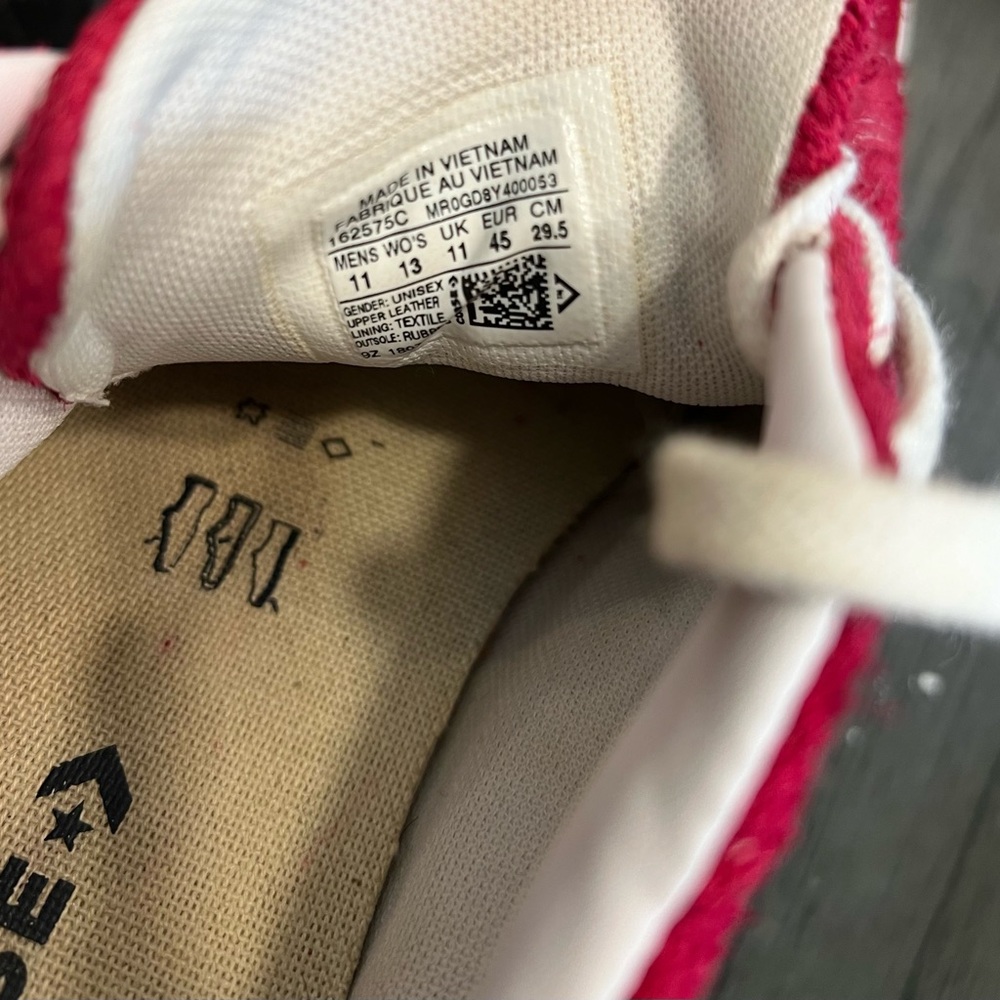 Converse Red and White Sneakers - Picture 8 of 9